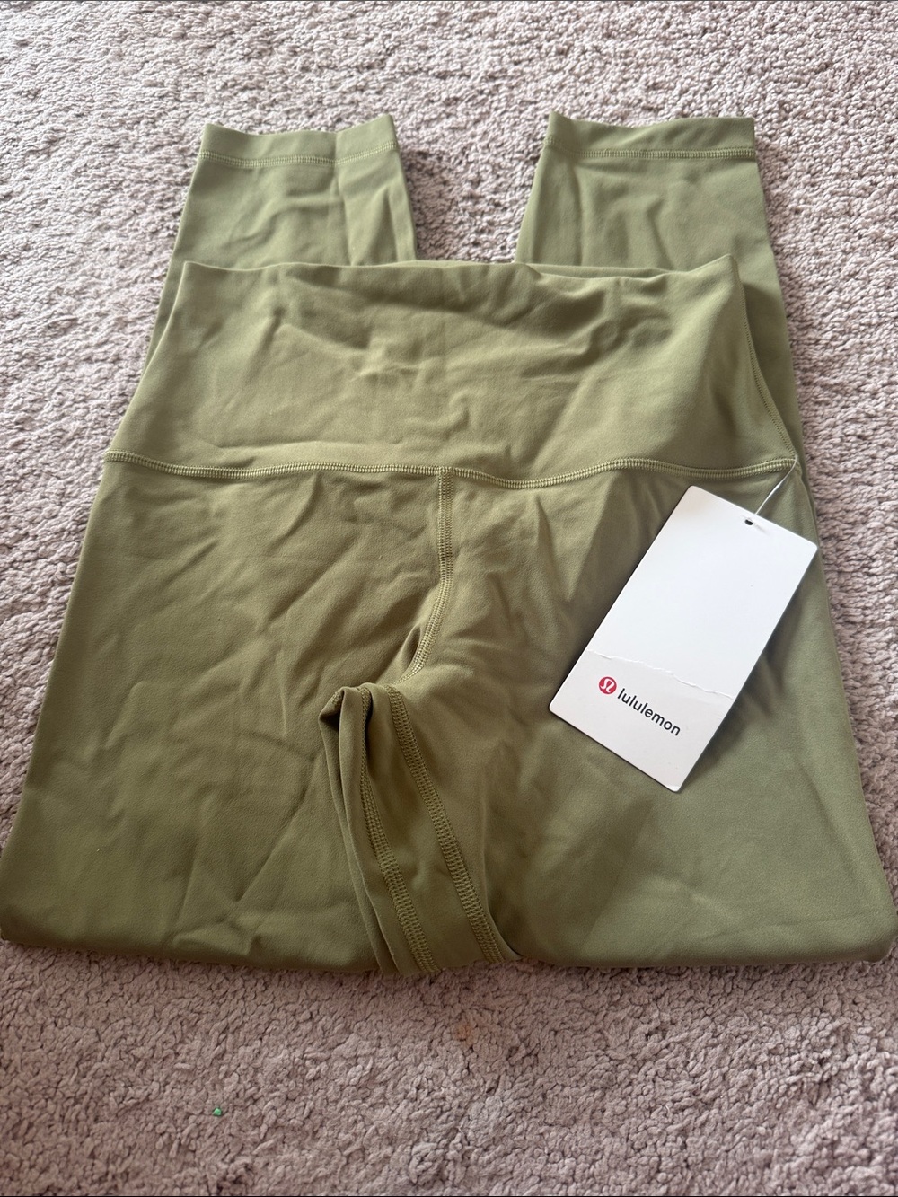 lululemon olive green high-rise leggings